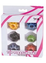 Набор из 6 разноцветных эрекционных колец - Toyfa Basic - в Кисловодске купить с доставкой