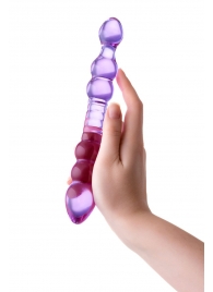 Двусторонний стеклянный фаллос-ёлочка - 20,5 см. - Sexus