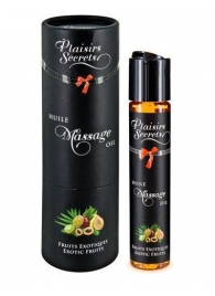 Массажное масло с ароматом экзотических фруктов Huile de Massage Gourmande Fruits Exotiques - 59 мл. - Plaisir Secret - купить с доставкой в Кисловодске