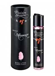 Массажное масло с ароматом сладкой ваты Huile de Massage Gourmande Barbe à Papa - 59 мл. - Plaisir Secret - купить с доставкой в Кисловодске