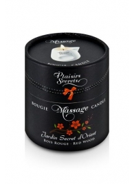 Массажная свеча с ароматом красного дерева Jardin Secret D orient Bois Roug - 80 мл. - Plaisir Secret - купить с доставкой в Кисловодске