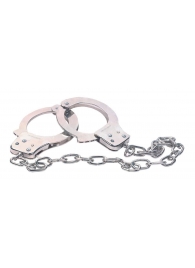 Наручники из металла с длинной цепочкой CHROME HANDCUFFS METAL HANDCUFFS W. KEY - NMC - купить с доставкой в Кисловодске