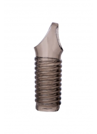 Дымчатая насадка с рёбрышками и подхватом мошонки ToyFa XLover - 12,5 см. - ToyFa - в Кисловодске купить с доставкой