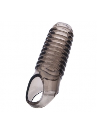 Дымчатая насадка с рёбрышками и подхватом мошонки ToyFa XLover - 12,5 см. - ToyFa - в Кисловодске купить с доставкой