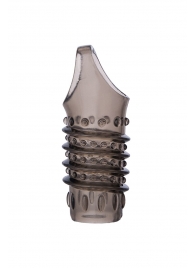 Открытая дымчатая насадка с точками и рёбрами ToyFa XLover - 11,5 см. - ToyFa - в Кисловодске купить с доставкой