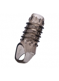 Открытая дымчатая насадка с точками и рёбрами ToyFa XLover - 11,5 см. - ToyFa - в Кисловодске купить с доставкой