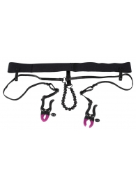 Трусики с зажимами для половых губ и бусинками для массажа промежности - Orion - купить с доставкой в Кисловодске