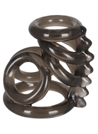 Дымчатая насадка на пенис и мошонку с гребнем Penis Hodenring - Orion - в Кисловодске купить с доставкой