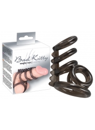 Дымчатая насадка на пенис и мошонку с гребнем Penis Hodenring - Orion - в Кисловодске купить с доставкой