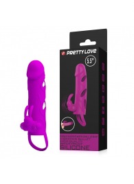 Лиловая вибронасадка на пенис с подхватом мошонки - Baile - в Кисловодске купить с доставкой