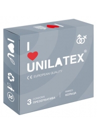 Презервативы с рёбрами Unilatex Ribbed - 3 шт. - Unilatex - купить с доставкой в Кисловодске