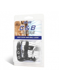 Утяжка на пенис на замочке Duo Cock And Ball Lock - BlueLine - купить с доставкой в Кисловодске