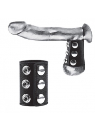 Утяжка на пенис на кнопочках 100% PVC STRAP WITH METAL SNAP - BlueLine - купить с доставкой в Кисловодске