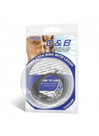 Утяжка на пенис с поводком Snap Cock Ring With 12  Leash - BlueLine - купить с доставкой в Кисловодске