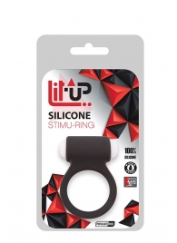Чёрное эрекционное виброкольцо LIT-UP SILICONE STIMU RING 3 BLACK - Dream Toys - в Кисловодске купить с доставкой