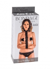 Ошейник с длинной лентой и наручниками Strap Bondage Kit One Size - Lola Games - купить с доставкой в Кисловодске
