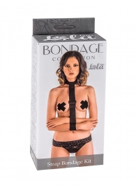 Ошейник с длинной лентой и наручниками Strap Bondage Kit Plus Size - Lola Games - купить с доставкой в Кисловодске