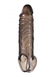 Дымчатая фаллическая насадка с подхватом и закрытой головкой - 16,2 см. - ToyFa - в Кисловодске купить с доставкой