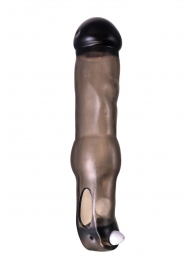 Закрытая фаллическая насадка на пенис с кольцом для фиксации  вибропулей - ToyFa - в Кисловодске купить с доставкой