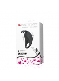 Чёрное эрекционное кольцо с вибрацией Rabbit Vibrator - Baile - в Кисловодске купить с доставкой