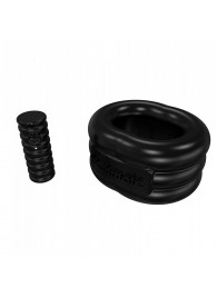 Чёрное эрекционное виброкольцо Stretch - Bathmate - в Кисловодске купить с доставкой