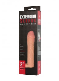 Телесная насадка-удлинитель Extension sleeve с подхватом - 17 см. - Sitabella - в Кисловодске купить с доставкой