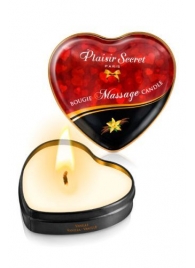 Массажная свеча с ароматом ванили Bougie Massage Candle - 35 мл. - Plaisir Secret - купить с доставкой в Кисловодске