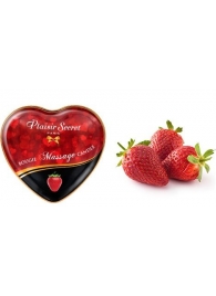 Массажная свеча с ароматом клубники Bougie Massage Candle - 35 мл. - Plaisir Secret - купить с доставкой в Кисловодске