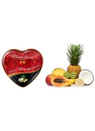 Массажная свеча с ароматом экзотических фруктов Bougie Massage Candle - 35 мл. - Plaisir Secret - купить с доставкой в Кисловодске