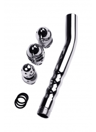 Металлический анальный душ с тремя насадками - ToyFa - купить с доставкой в Кисловодске