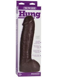 Большая насадка для трусиков Vac-U-Lock Realistic Hung - 31,7 см. - Doc Johnson - купить с доставкой в Кисловодске