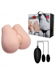 Реалистичный мастурбатор с вибрацией и двумя тоннелями - вагиной и анусом - Baile - в Кисловодске купить с доставкой