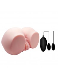 Телесный мастурбатор с двумя любовными тоннелями и вибрацией - Baile - в Кисловодске купить с доставкой