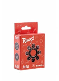 Чёрное эрекционное кольцо Rings Bubbles - Lola Games - в Кисловодске купить с доставкой