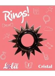 Чёрное эрекционное кольцо Rings Cristal - Lola Games - в Кисловодске купить с доставкой