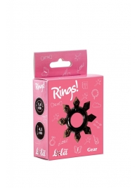 Чёрное эрекционное кольцо Rings Gear - Lola Games - в Кисловодске купить с доставкой