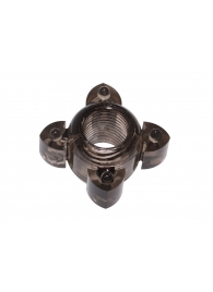Чёрное эрекционное кольцо Rings Screw - Lola Games - в Кисловодске купить с доставкой