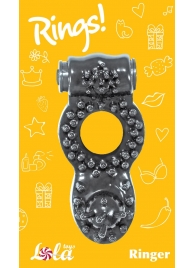 Чёрное эрекционное кольцо Rings Ringer - Lola Games - в Кисловодске купить с доставкой