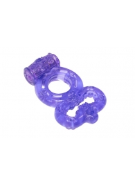 Фиолетовое эрекционное кольцо Rings Treadle с подхватом - Lola Games - в Кисловодске купить с доставкой