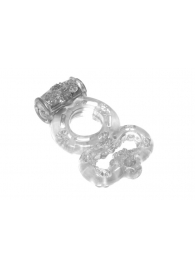 Прозрачное эрекционное кольцо Rings Treadle с подхватом - Lola Games - в Кисловодске купить с доставкой