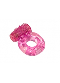 Розовое эрекционное кольцо с вибрацией Rings Axle-pin - Lola Games - в Кисловодске купить с доставкой