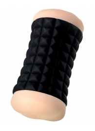 Двухсторонний мастурбатор JOS JANICE в черном цилиндре - JOS - в Кисловодске купить с доставкой