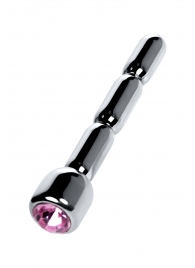 Серебристый уретральный плаг со стразом - 7 см. - ToyFa - купить с доставкой в Кисловодске