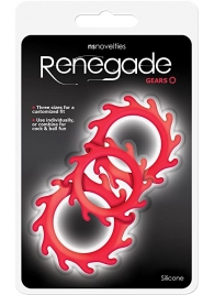 Набор из 3 красных эрекционных колец Renegade Gears - NS Novelties - в Кисловодске купить с доставкой