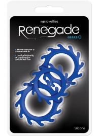 Набор из 3 синих эрекционных колец Renegade Gears - NS Novelties - в Кисловодске купить с доставкой