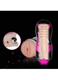 Мастурбатор-вагина Sex In A Can Vibra Vagina Tunnel - Lovetoy - в Кисловодске купить с доставкой