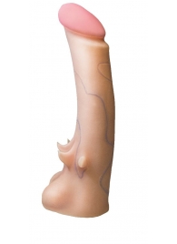 Телесная насадка REAL Standard с усиками на основании - 19 см. - LOVETOY (А-Полимер) - купить с доставкой в Кисловодске
