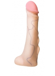 Реалистичная насадка с мошонкой REAL Standard - 18 см. - LOVETOY (А-Полимер) - купить с доставкой в Кисловодске