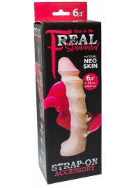 Насадка REAL Standard со спиралевидным узором - 19 см. - LOVETOY (А-Полимер) - купить с доставкой в Кисловодске