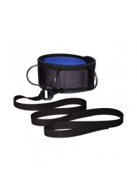 Чёрно-синий неопреновый ошейник с поводком - Sitabella - купить с доставкой в Кисловодске